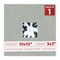 Light Grey Suede Mat Board for 10x10 Frames - Fits 3x3 Photos
